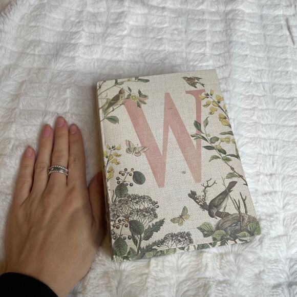 ASHLAND Paper Box NWT Pink White Monogram W - Picture 2 of 4